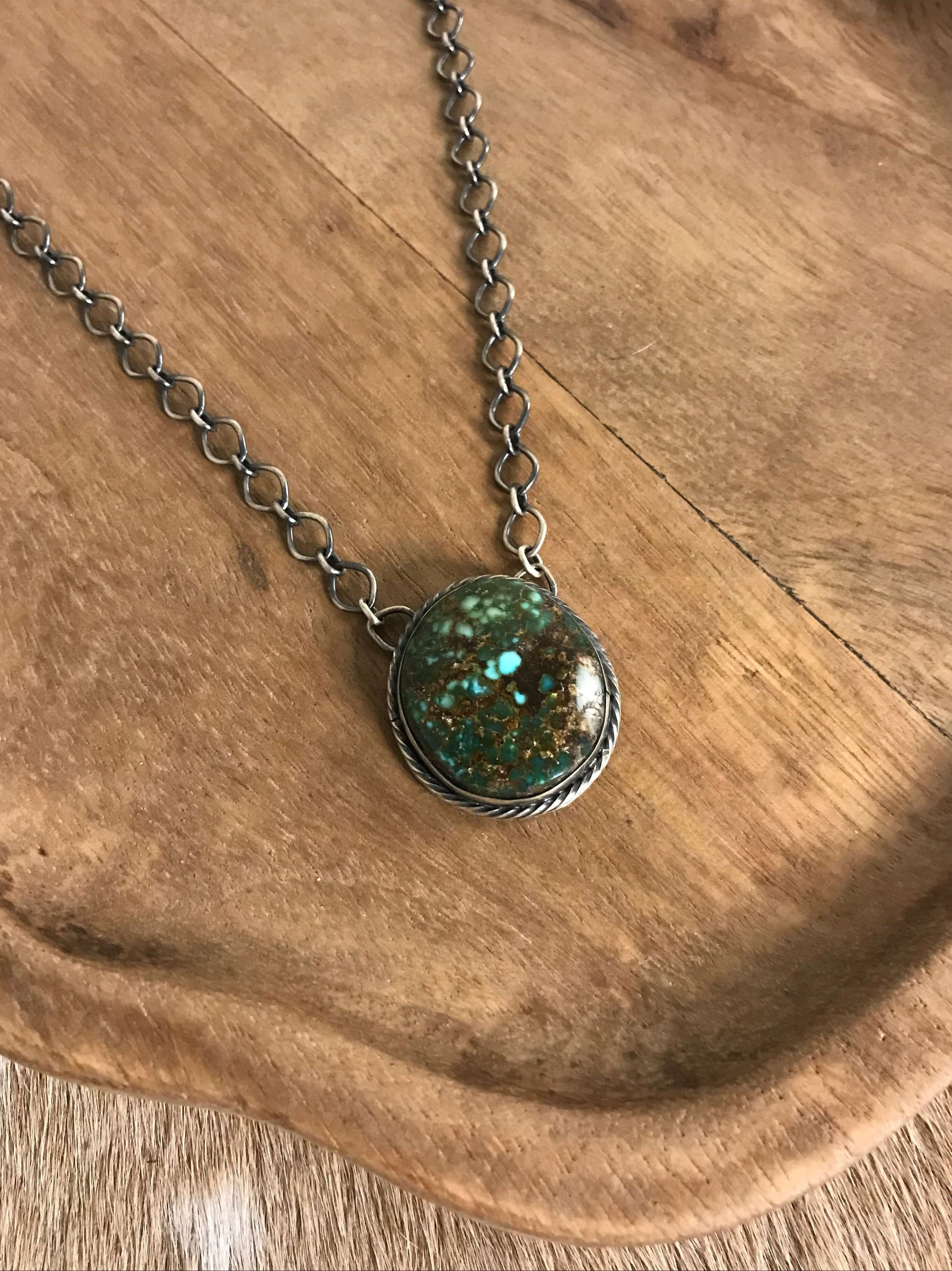 The Agave Necklace-Necklaces-Calli Co., Turquoise and Silver Jewelry, Native American Handmade, Zuni Tribe, Navajo Tribe, Brock Texas