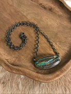 The Navarro Black Jack Necklace, 1-Necklaces-Calli Co., Turquoise and Silver Jewelry, Native American Handmade, Zuni Tribe, Navajo Tribe, Brock Texas