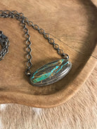 The Navarro Black Jack Necklace, 1-Necklaces-Calli Co., Turquoise and Silver Jewelry, Native American Handmade, Zuni Tribe, Navajo Tribe, Brock Texas