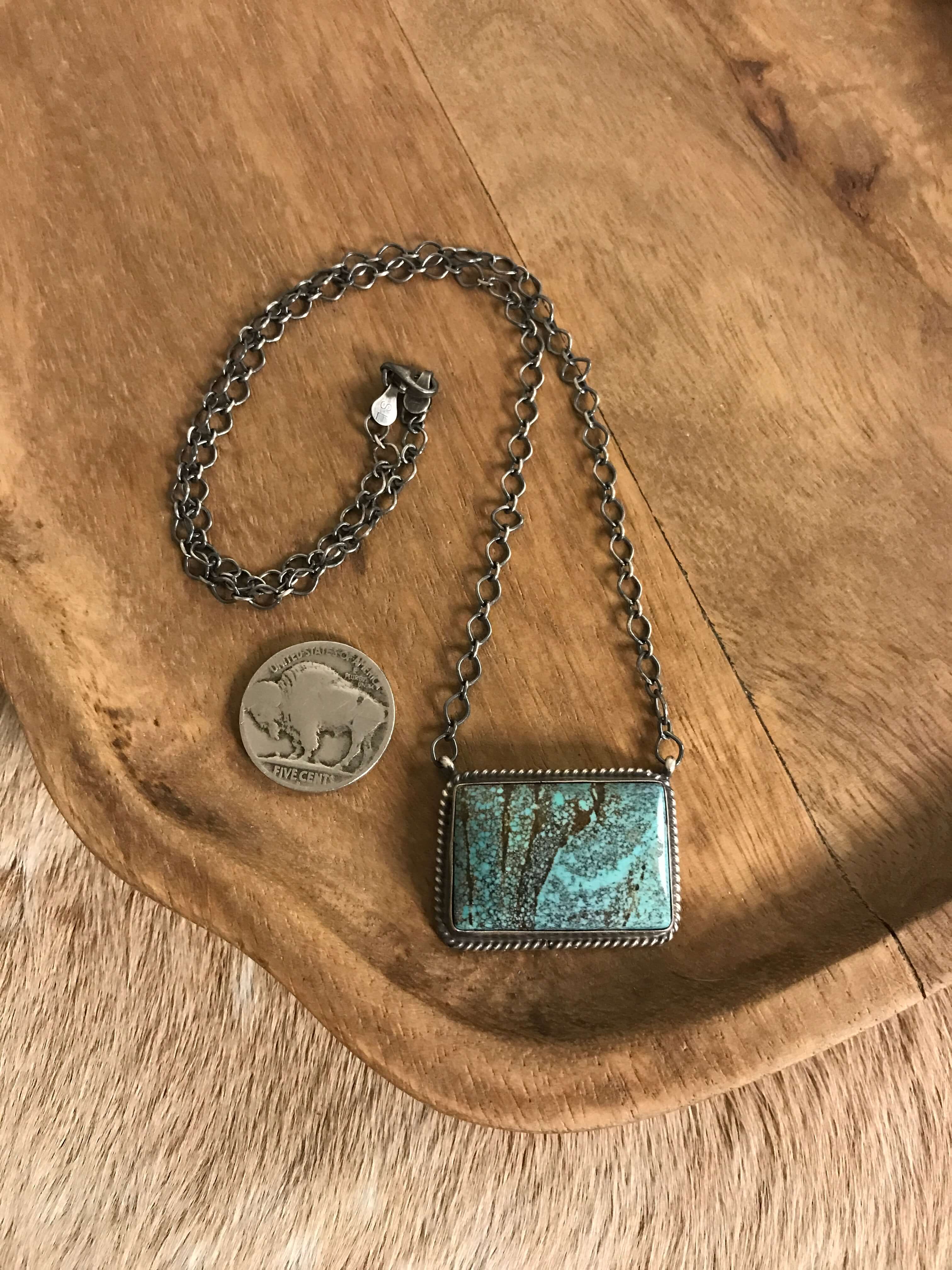 The Navarro Black Jack Necklace, 2-Necklaces-Calli Co., Turquoise and Silver Jewelry, Native American Handmade, Zuni Tribe, Navajo Tribe, Brock Texas
