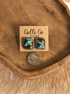The Black Jack Studs, 11-Earrings-Calli Co., Turquoise and Silver Jewelry, Native American Handmade, Zuni Tribe, Navajo Tribe, Brock Texas