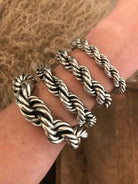 The Classic Sterling Rope Bracelet-Bracelets & Cuffs-Calli Co., Turquoise and Silver Jewelry, Native American Handmade, Zuni Tribe, Navajo Tribe, Brock Texas