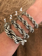 The Classic Sterling Rope Bracelet-Bracelets & Cuffs-Calli Co., Turquoise and Silver Jewelry, Native American Handmade, Zuni Tribe, Navajo Tribe, Brock Texas