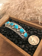 The Dalton Turquoise Cuff-Bracelets & Cuffs-Calli Co., Turquoise and Silver Jewelry, Native American Handmade, Zuni Tribe, Navajo Tribe, Brock Texas