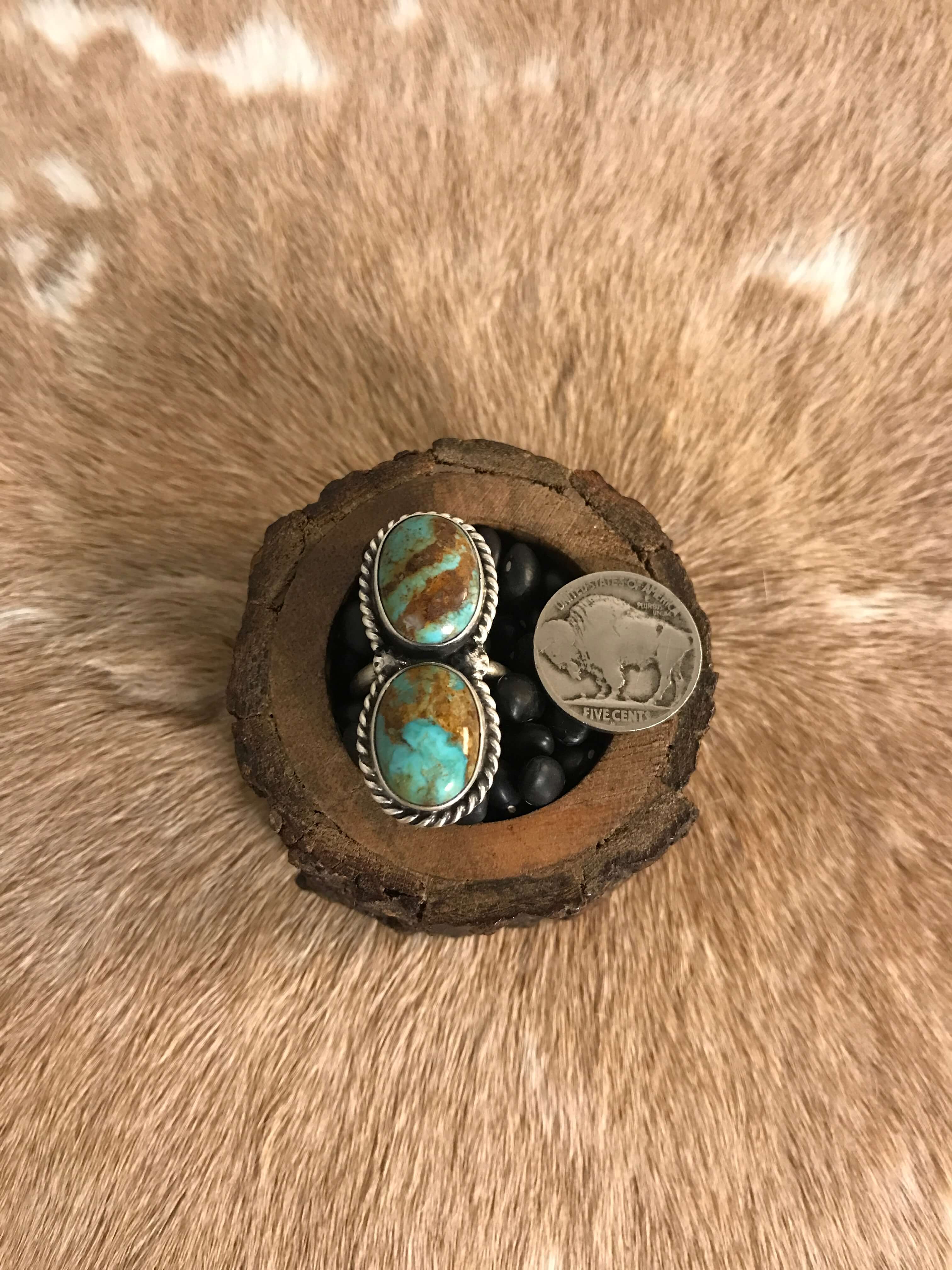 The Roanoke Adjustable Ring, 9-Rings-Calli Co., Turquoise and Silver Jewelry, Native American Handmade, Zuni Tribe, Navajo Tribe, Brock Texas
