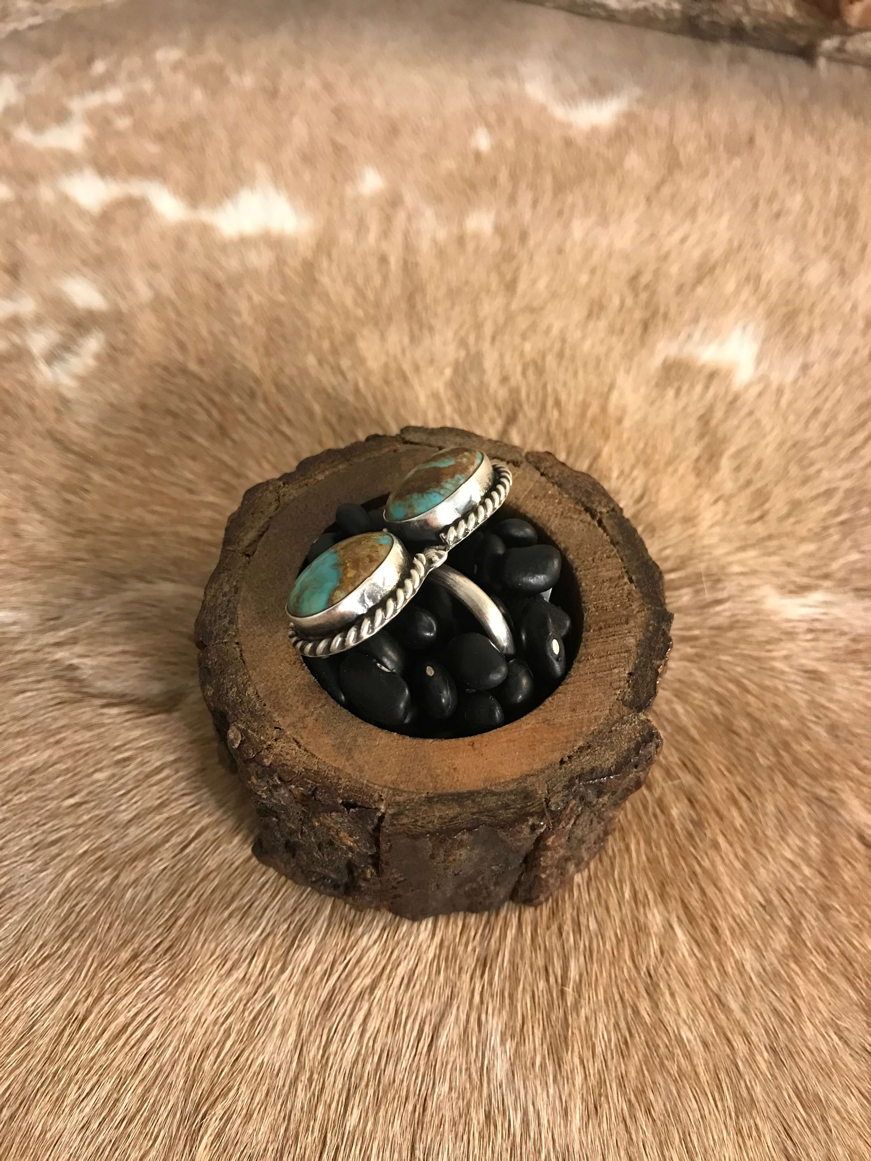 The Roanoke Adjustable Ring, 9-Rings-Calli Co., Turquoise and Silver Jewelry, Native American Handmade, Zuni Tribe, Navajo Tribe, Brock Texas