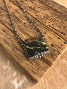 The Vista Black Jack Necklace, 2-Necklaces-Calli Co., Turquoise and Silver Jewelry, Native American Handmade, Zuni Tribe, Navajo Tribe, Brock Texas