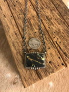 The Vista Black Jack Necklace, 2-Necklaces-Calli Co., Turquoise and Silver Jewelry, Native American Handmade, Zuni Tribe, Navajo Tribe, Brock Texas