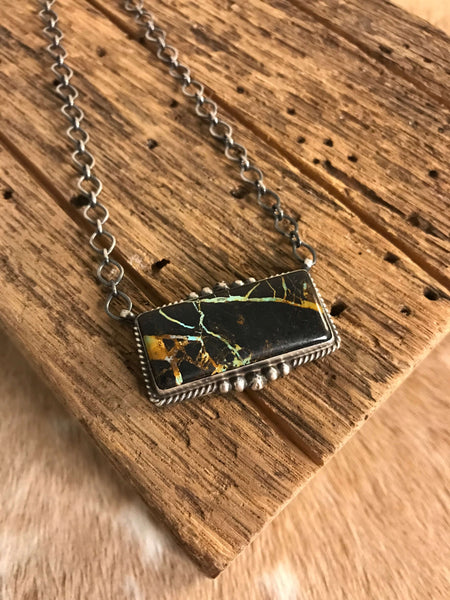The Ballena Necklace in Turquoise, 3 | Calli Co Silver | Fort