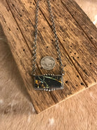 The Vista Black Jack Necklace, 3-Necklaces-Calli Co., Turquoise and Silver Jewelry, Native American Handmade, Zuni Tribe, Navajo Tribe, Brock Texas