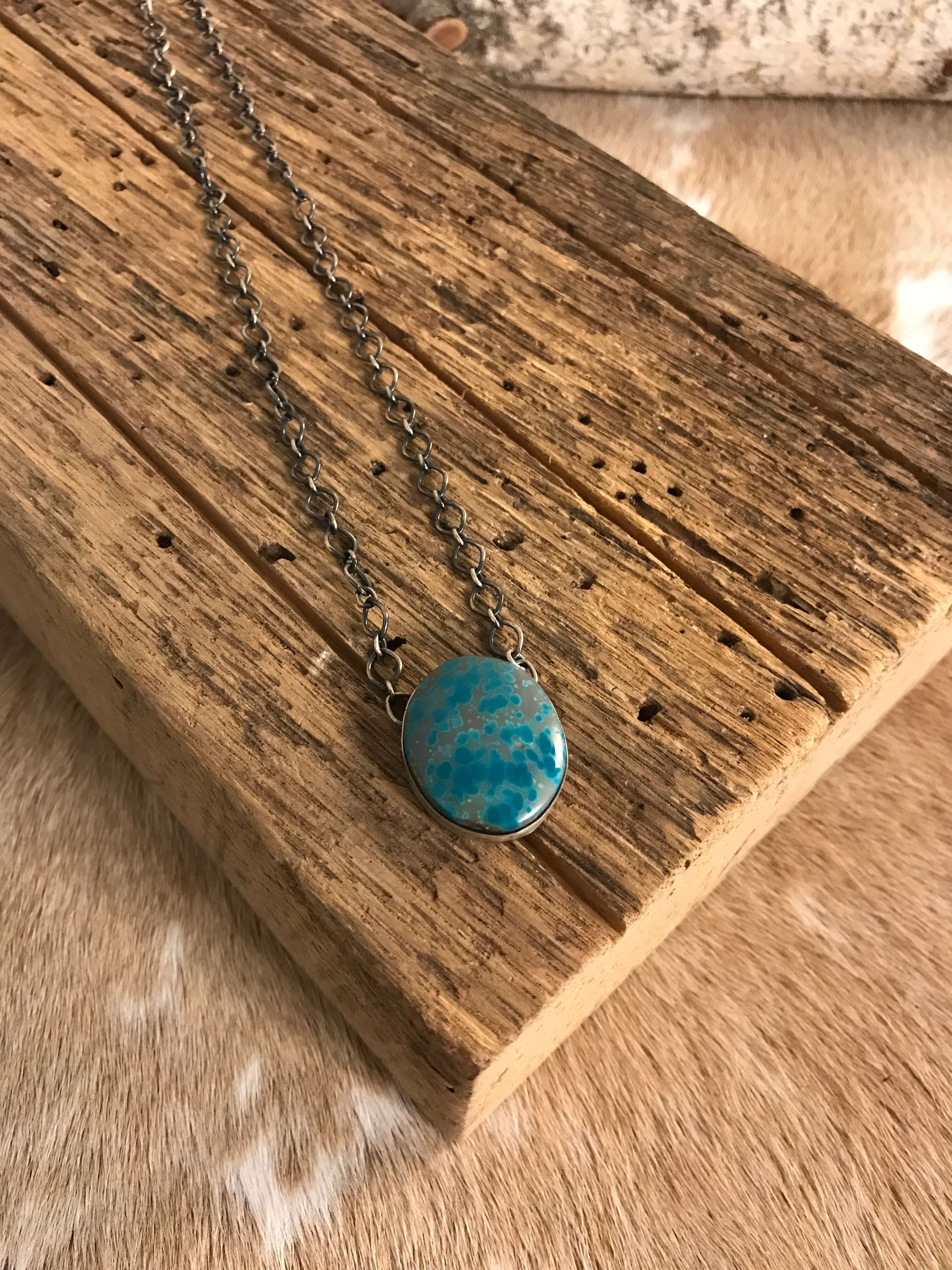 The Nome Necklace, 1-Necklaces-Calli Co., Turquoise and Silver Jewelry, Native American Handmade, Zuni Tribe, Navajo Tribe, Brock Texas