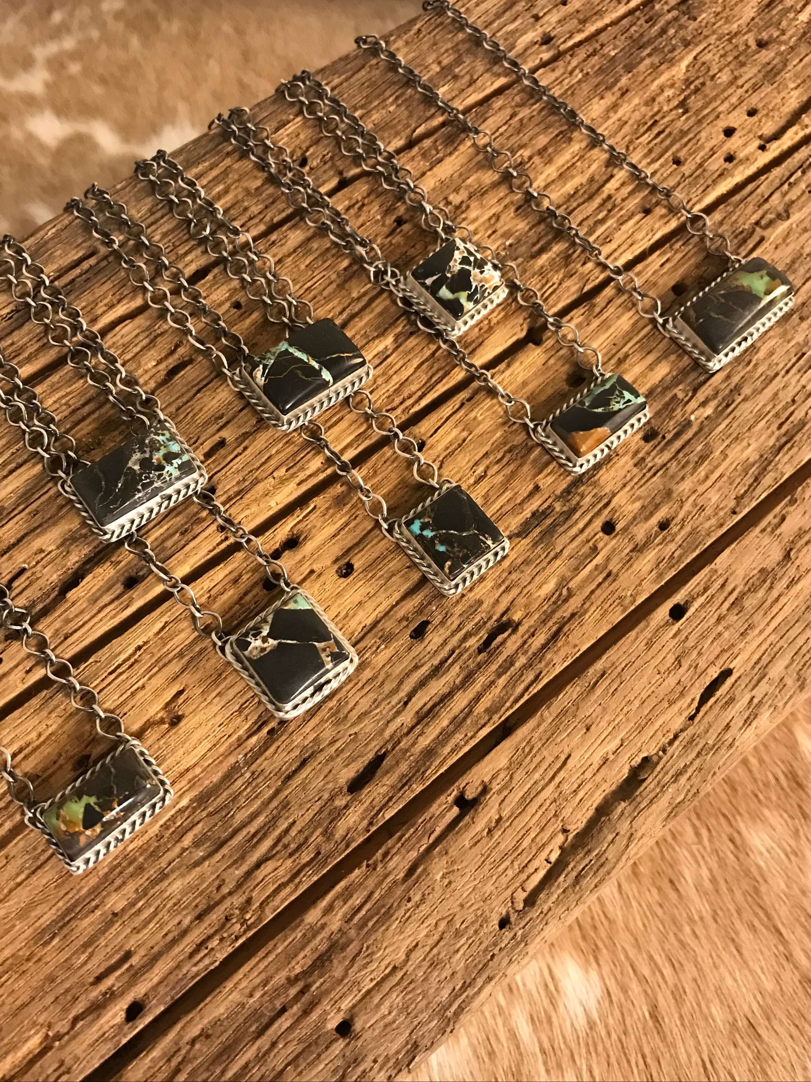 The Ballena Necklace in Turquoise, 3 | Calli Co Silver | Fort
