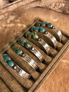 The Laurent Triple Stone Cuffs-Bracelets & Cuffs-Calli Co., Turquoise and Silver Jewelry, Native American Handmade, Zuni Tribe, Navajo Tribe, Brock Texas