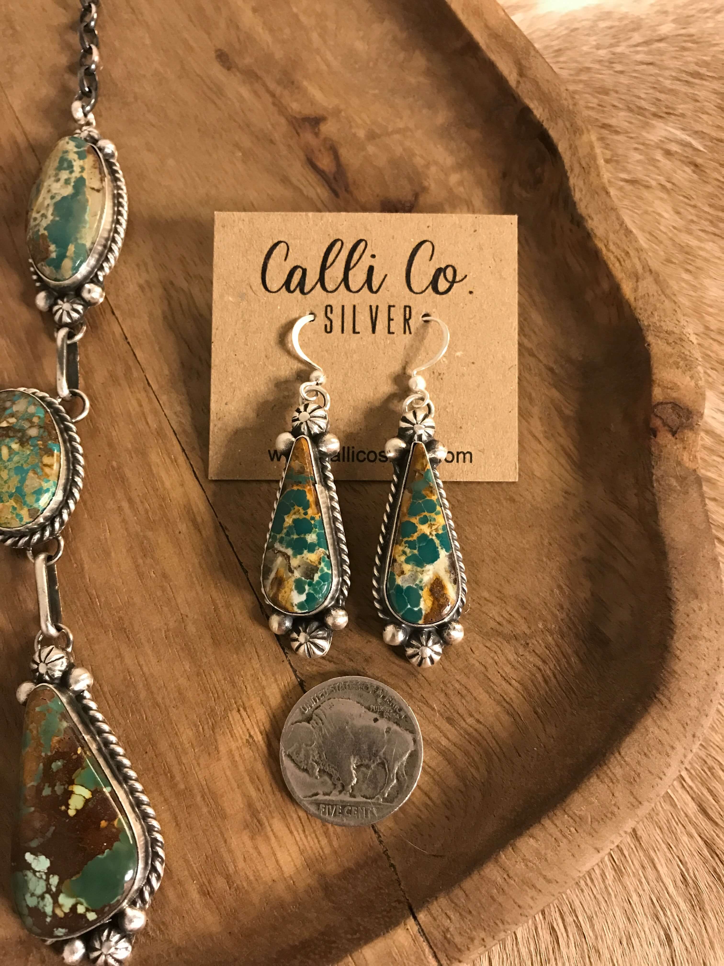 The Copeland Lariat Necklace Set, 8-Necklaces-Calli Co., Turquoise and Silver Jewelry, Native American Handmade, Zuni Tribe, Navajo Tribe, Brock Texas