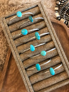 The Katie Turquoise Cuffs-Bracelets & Cuffs-Calli Co., Turquoise and Silver Jewelry, Native American Handmade, Zuni Tribe, Navajo Tribe, Brock Texas