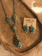 The Copeland Lariat Necklace Set, 10-Necklaces-Calli Co., Turquoise and Silver Jewelry, Native American Handmade, Zuni Tribe, Navajo Tribe, Brock Texas