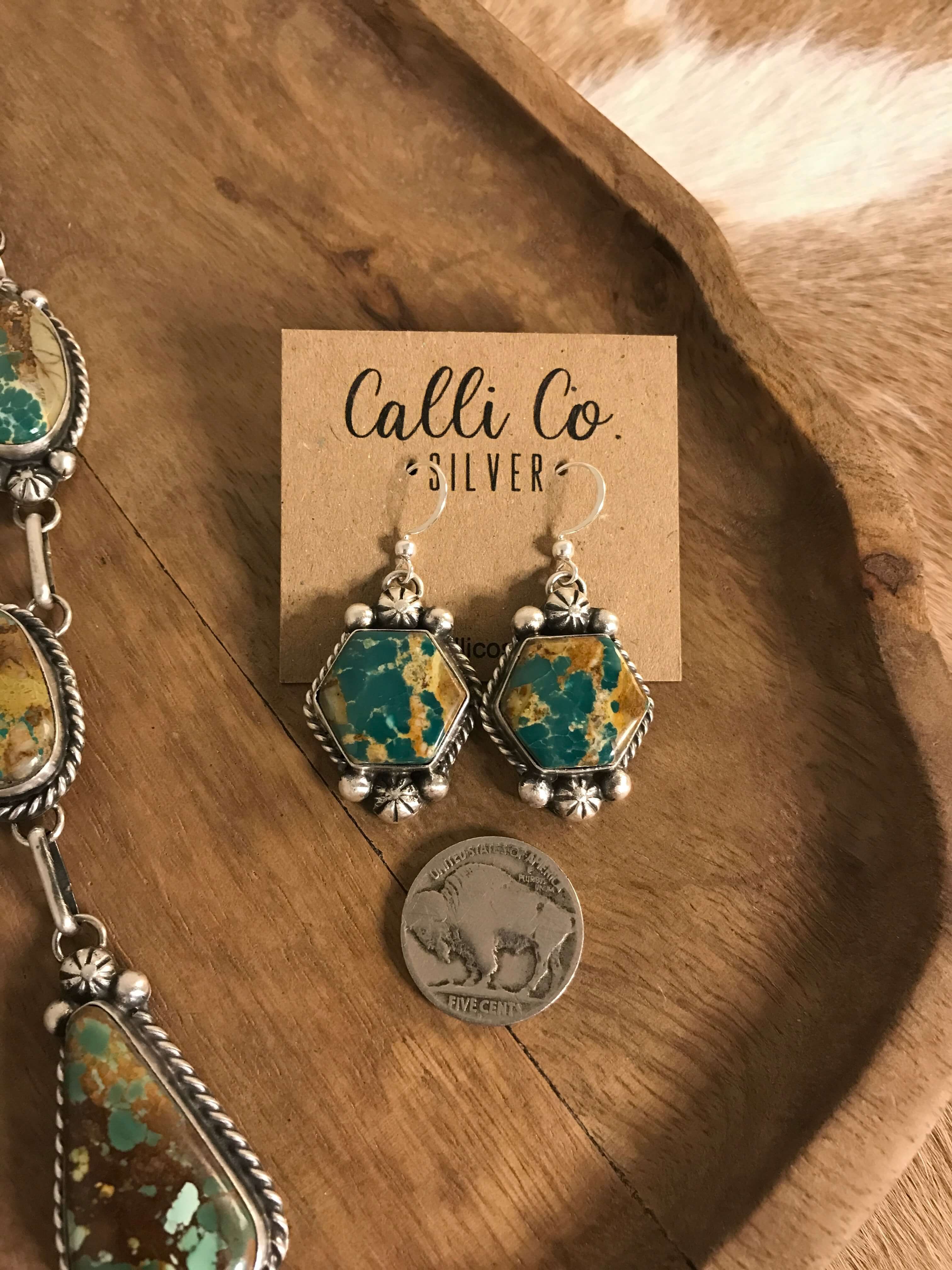 The Copeland Lariat Necklace Set, 10-Necklaces-Calli Co., Turquoise and Silver Jewelry, Native American Handmade, Zuni Tribe, Navajo Tribe, Brock Texas