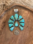 The Astbury Turquoise Naja Pendant-Pendants-Calli Co., Turquoise and Silver Jewelry, Native American Handmade, Zuni Tribe, Navajo Tribe, Brock Texas