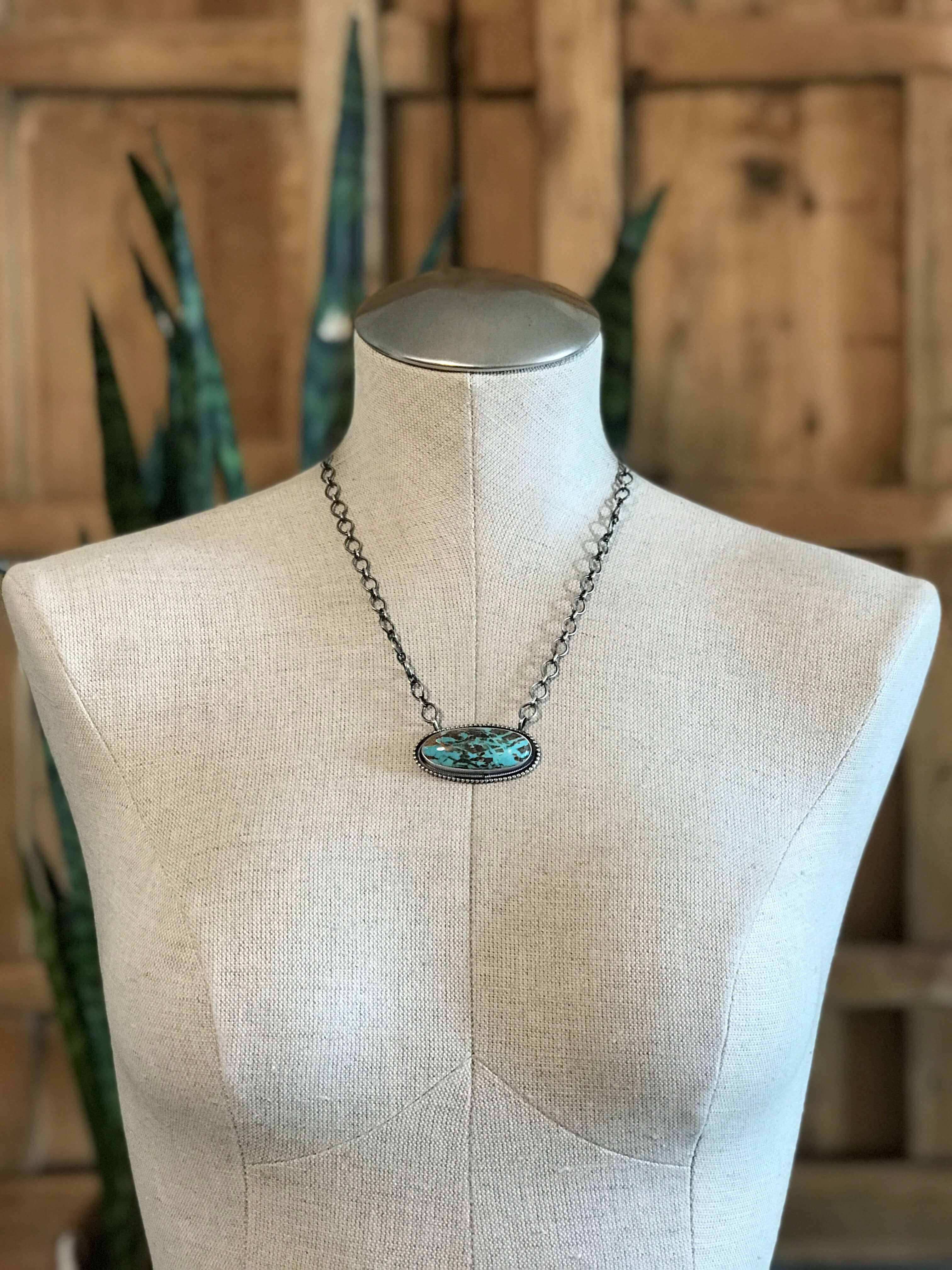 The Ballena Necklace in Turquoise, 3 | Calli Co Silver | Fort
