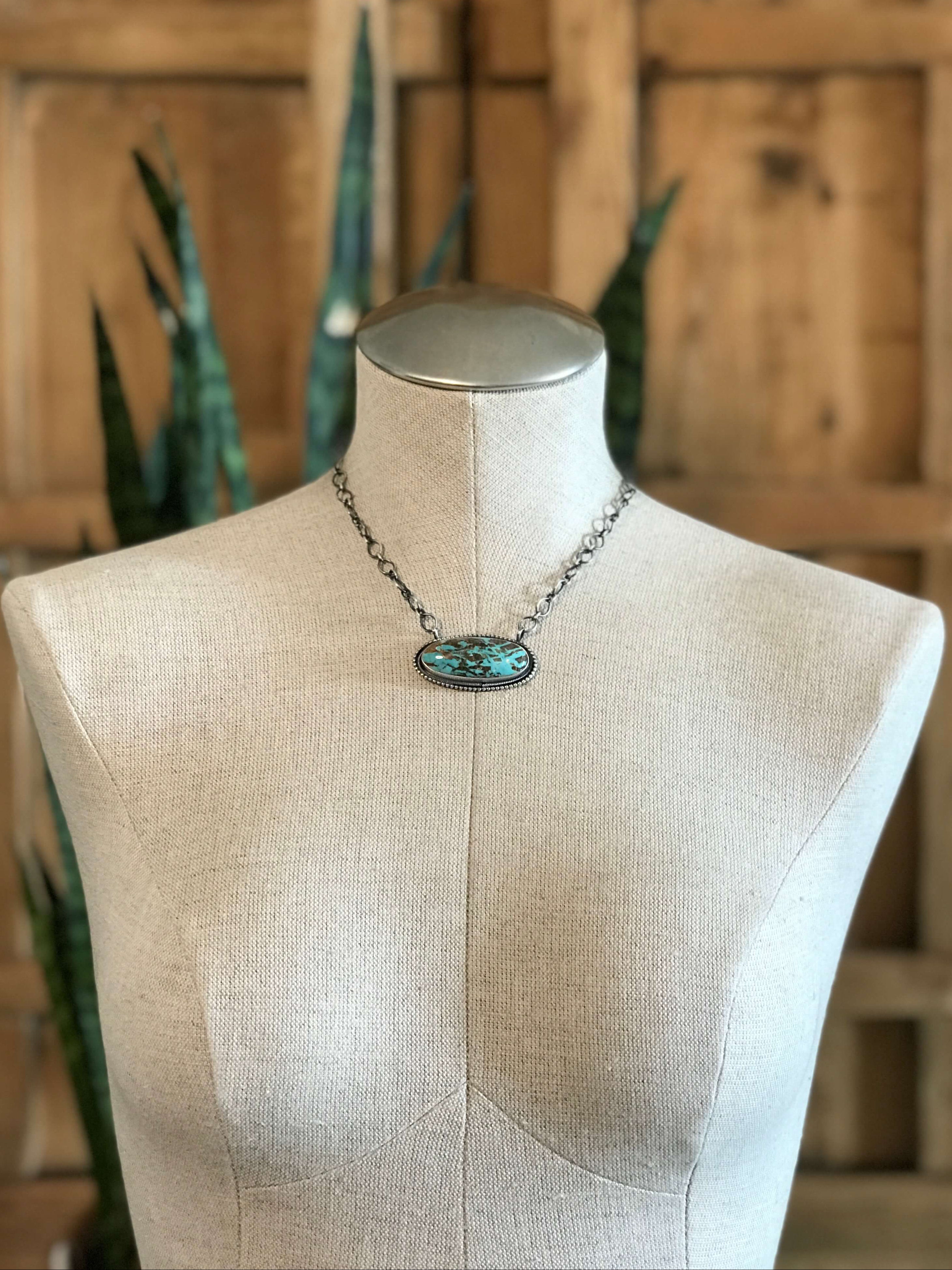 The Ballena Necklace in Turquoise, 3 | Calli Co Silver | Fort