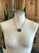 The Banner Black Jack Necklace, 1-Necklaces-Calli Co., Turquoise and Silver Jewelry, Native American Handmade, Zuni Tribe, Navajo Tribe, Brock Texas