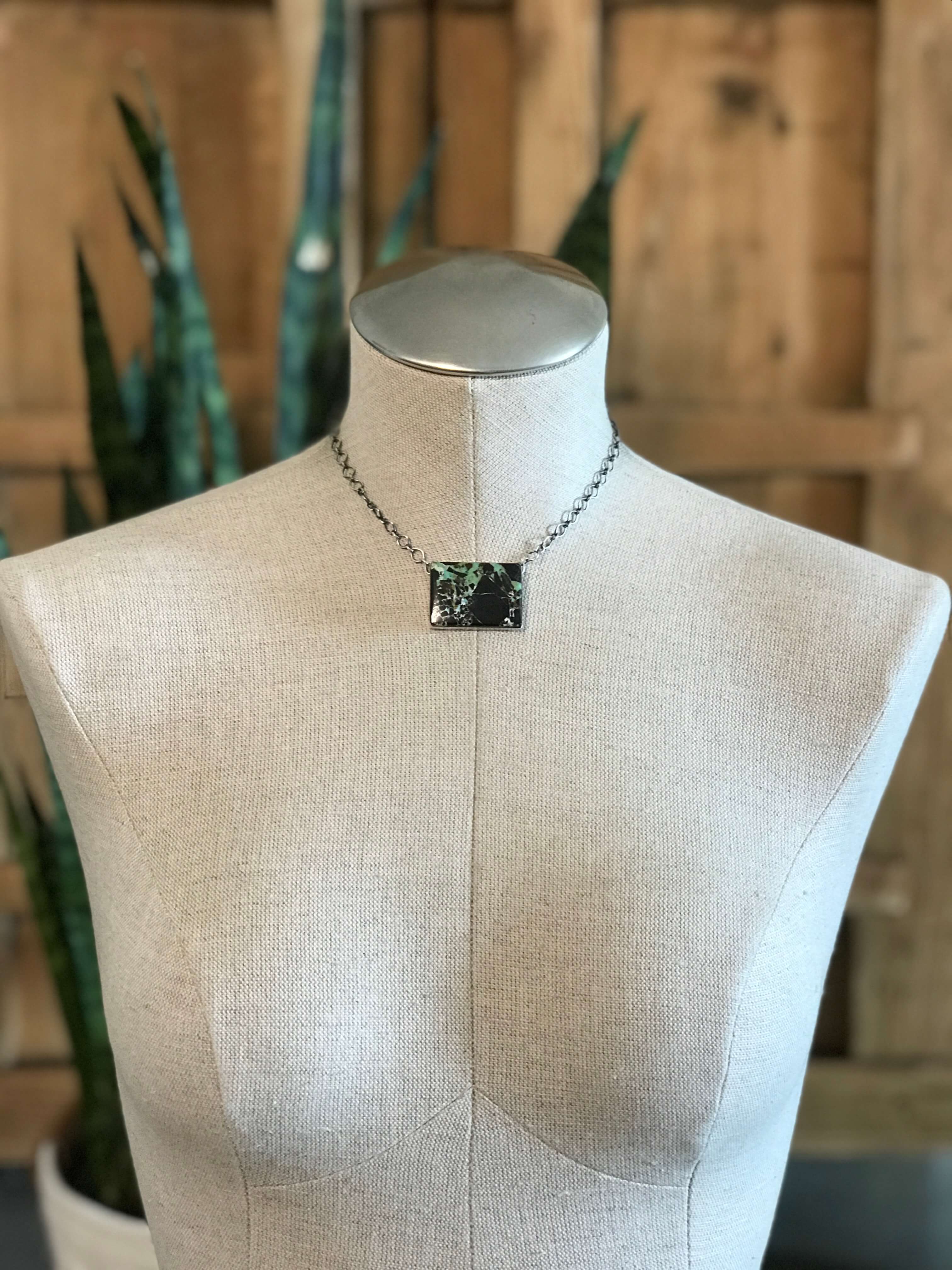 The Ballena Necklace in Turquoise, 3 | Calli Co Silver | Fort