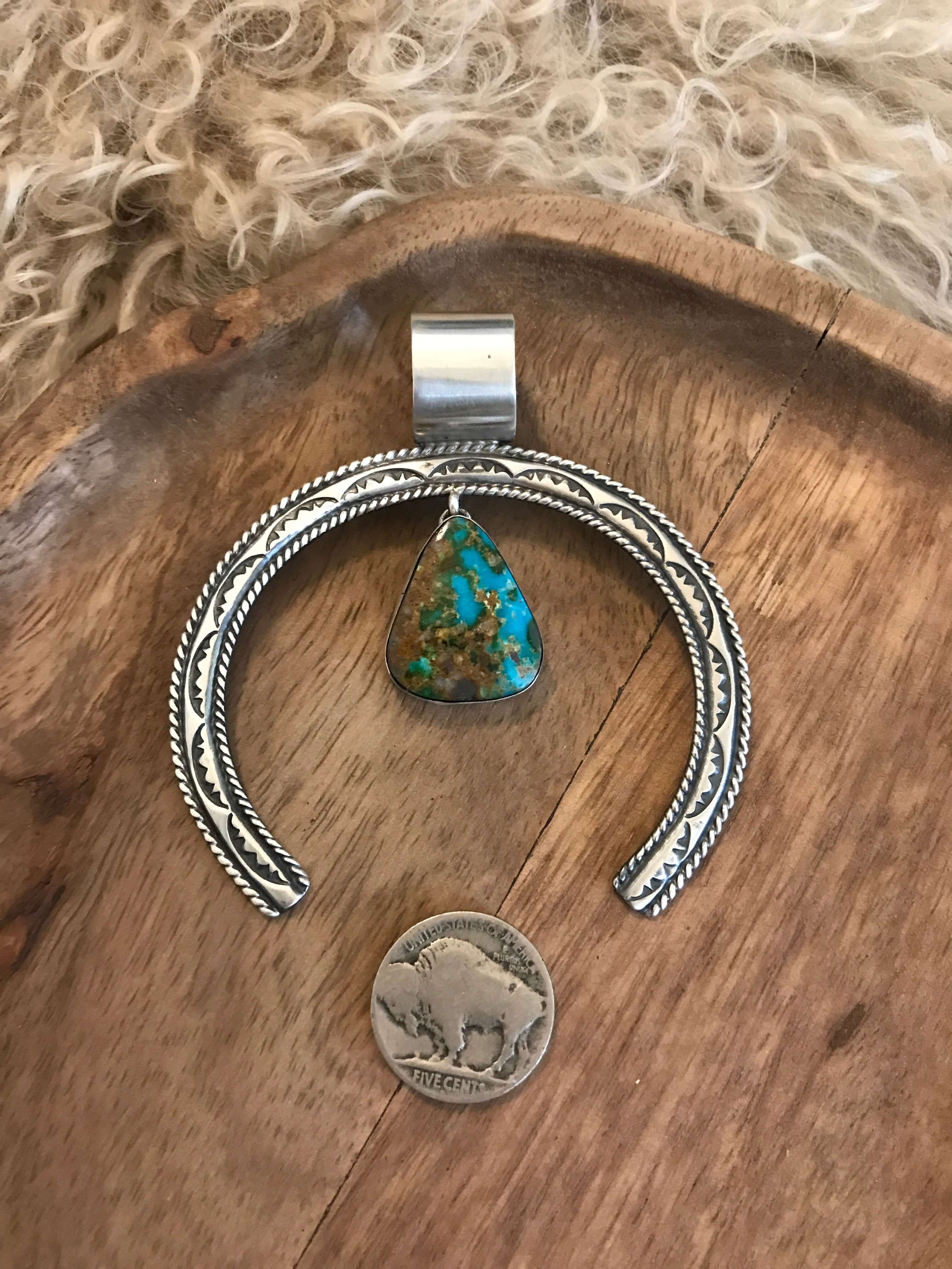 The Naja Pendant, 9-Pendants-Calli Co., Turquoise and Silver Jewelry, Native American Handmade, Zuni Tribe, Navajo Tribe, Brock Texas