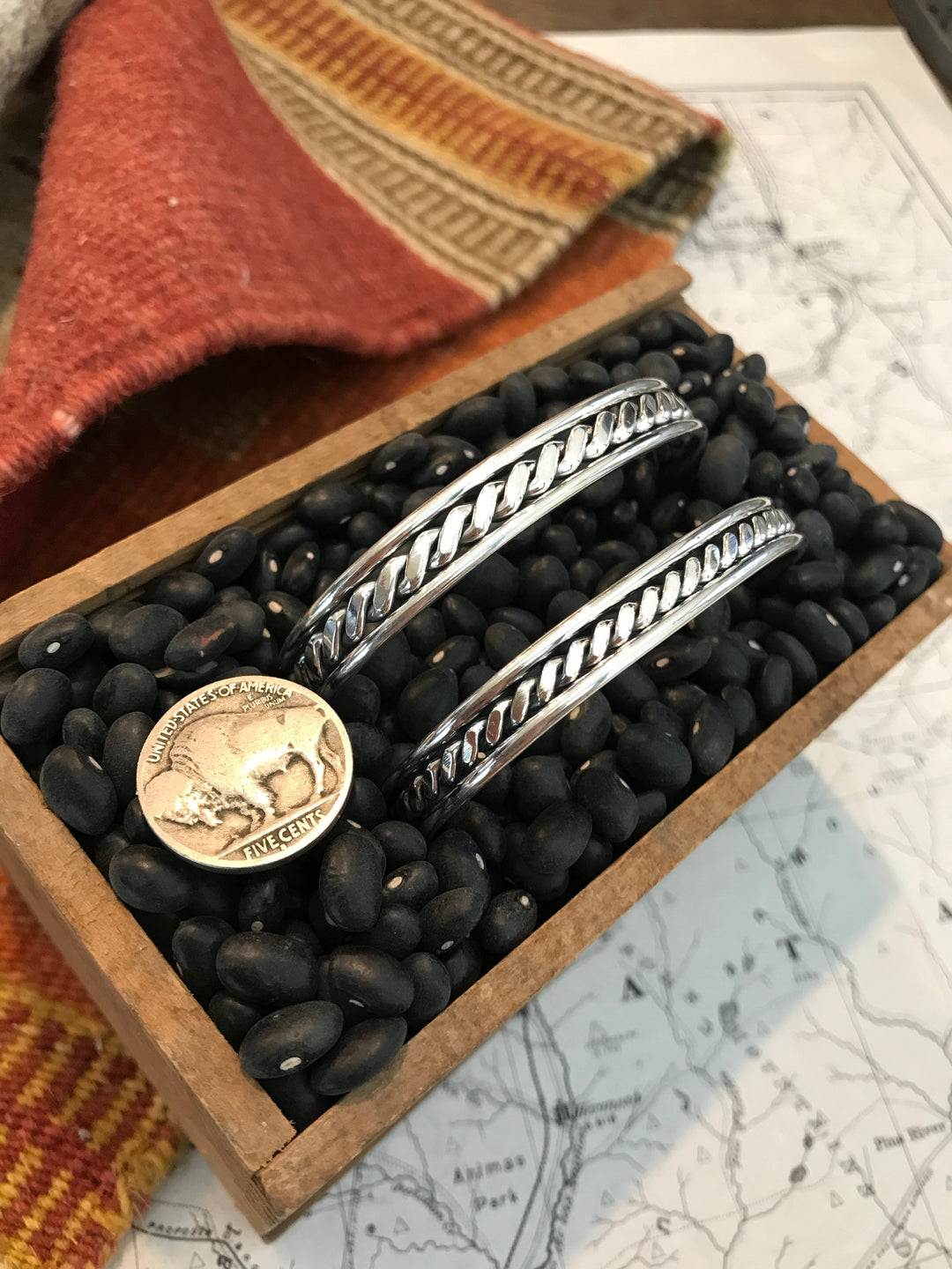 The Conroe Cuffs-Bracelets & Cuffs-Calli Co., Turquoise and Silver Jewelry, Native American Handmade, Zuni Tribe, Navajo Tribe, Brock Texas