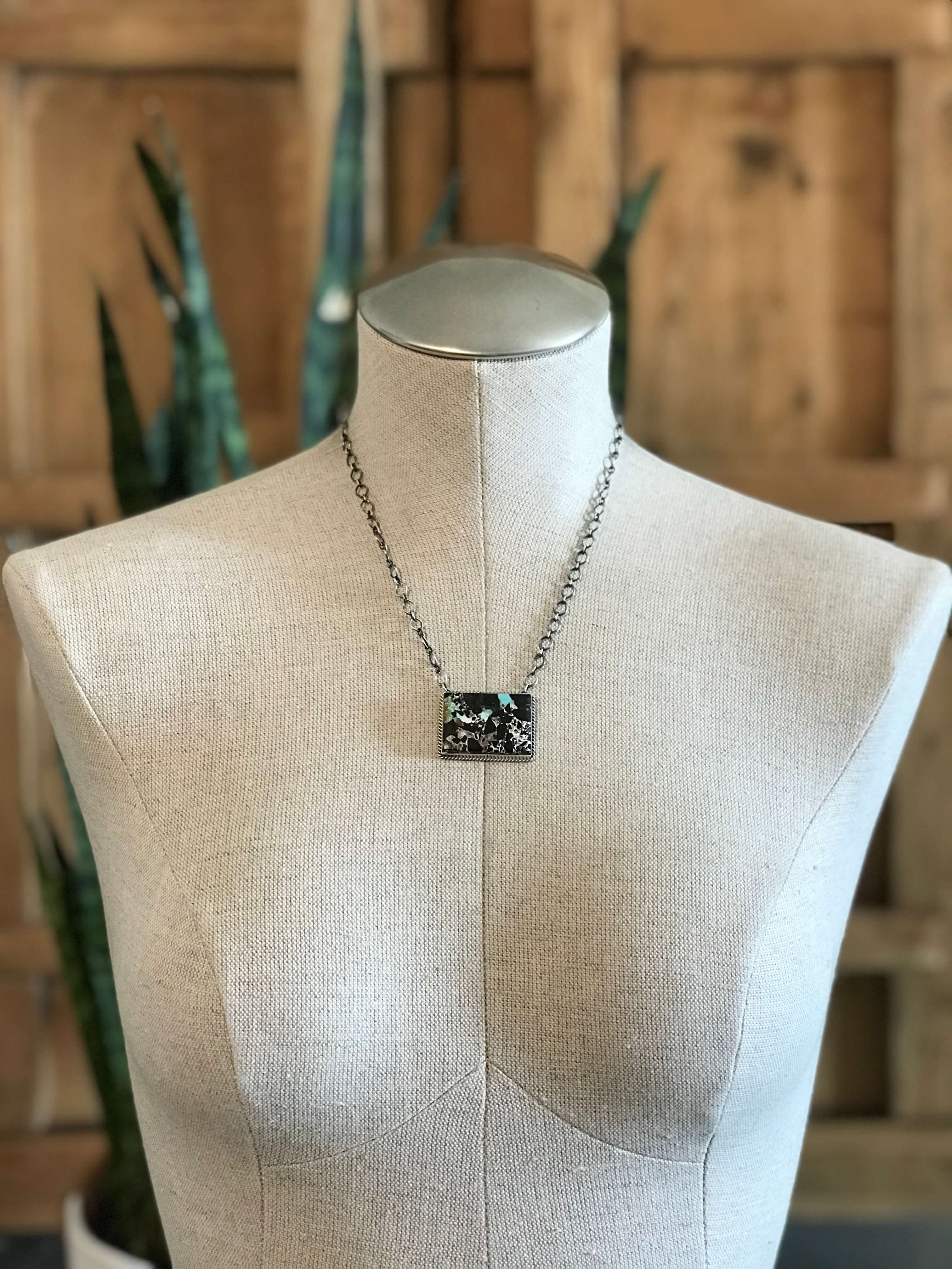 The Ballena Necklace in Turquoise, 3 | Calli Co Silver | Fort