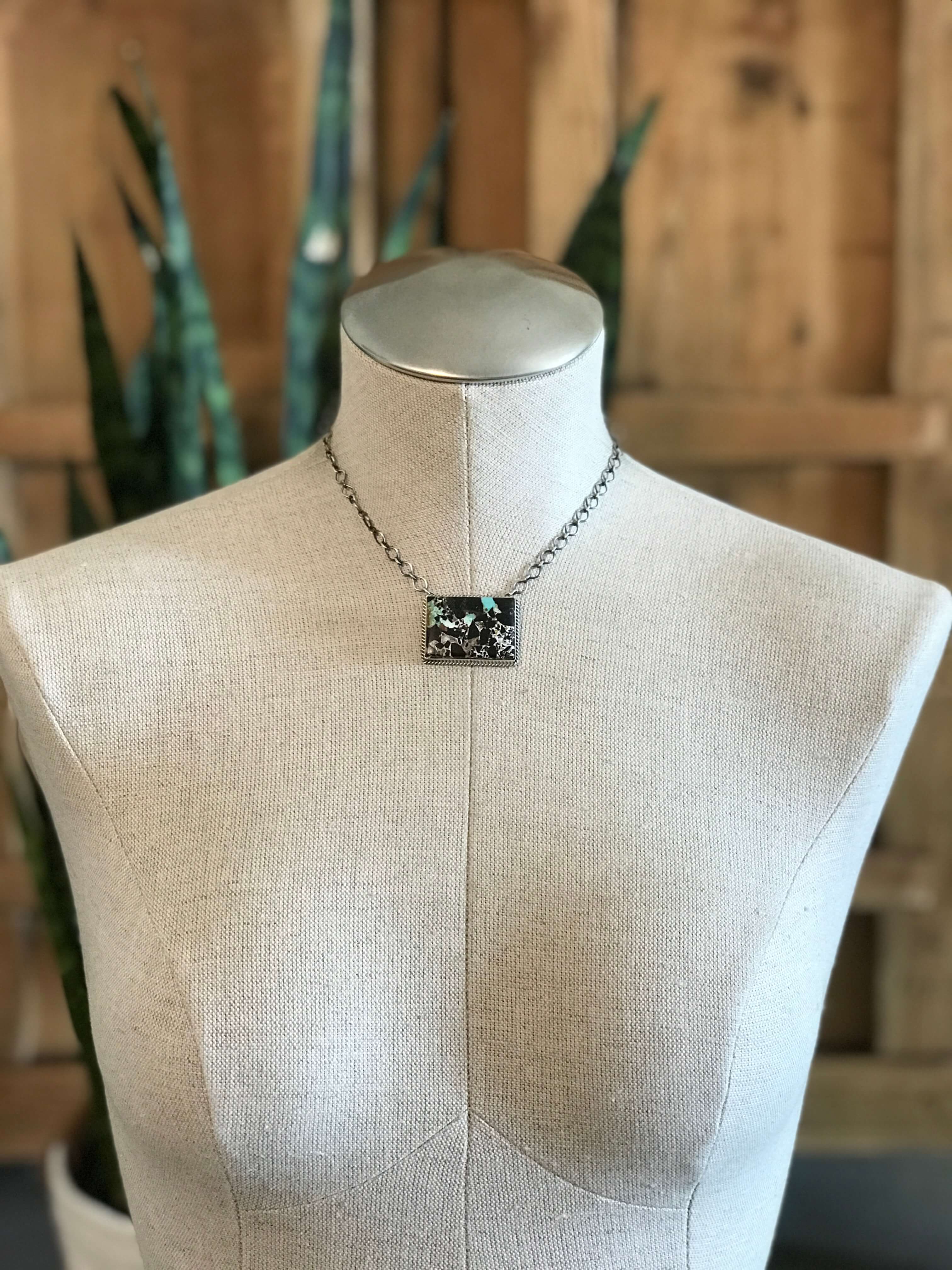 The Ballena Necklace in Turquoise, 3 | Calli Co Silver | Fort