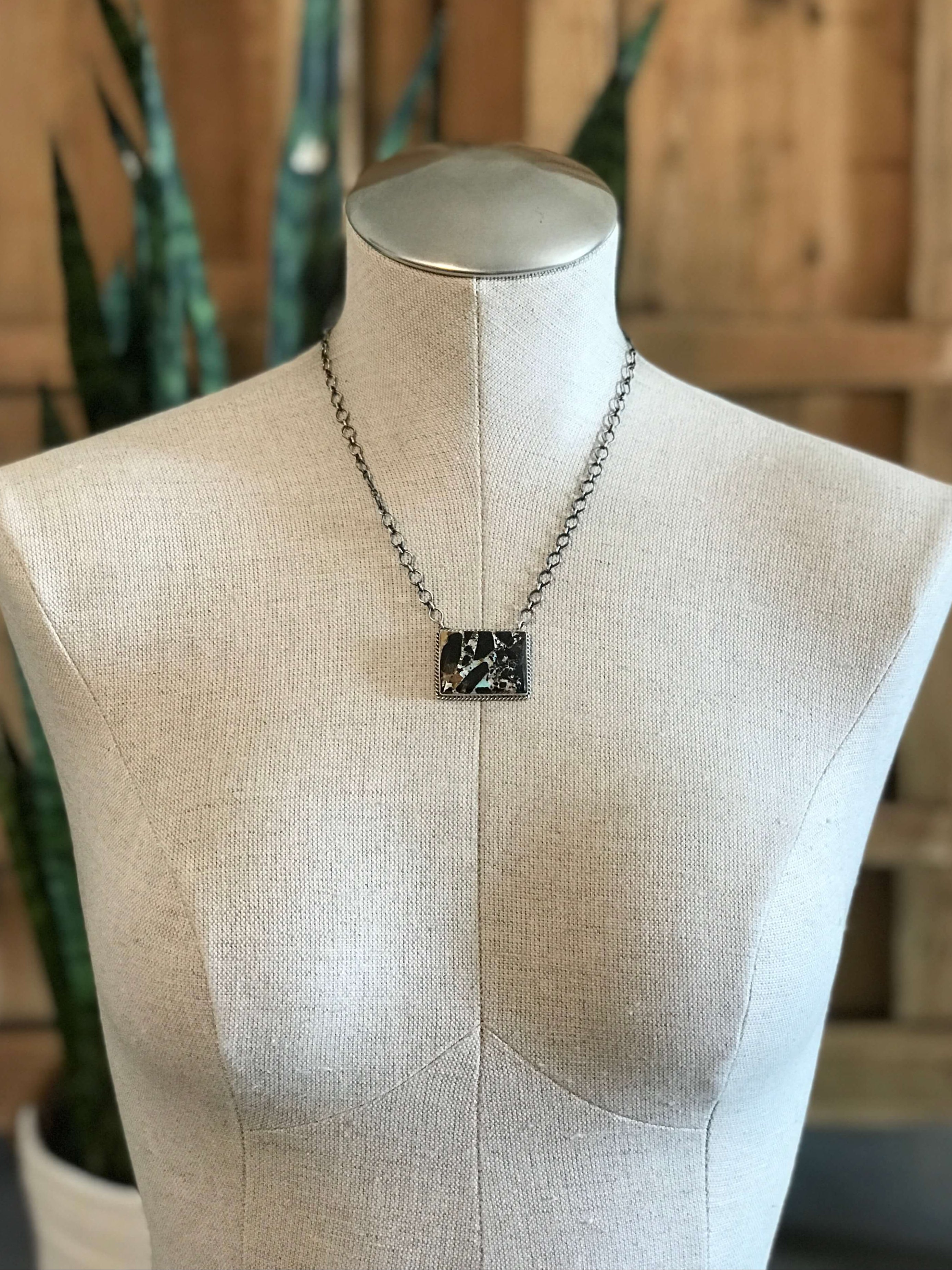 The Corvallis Black Jack Necklace, 2-Necklaces-Calli Co., Turquoise and Silver Jewelry, Native American Handmade, Zuni Tribe, Navajo Tribe, Brock Texas