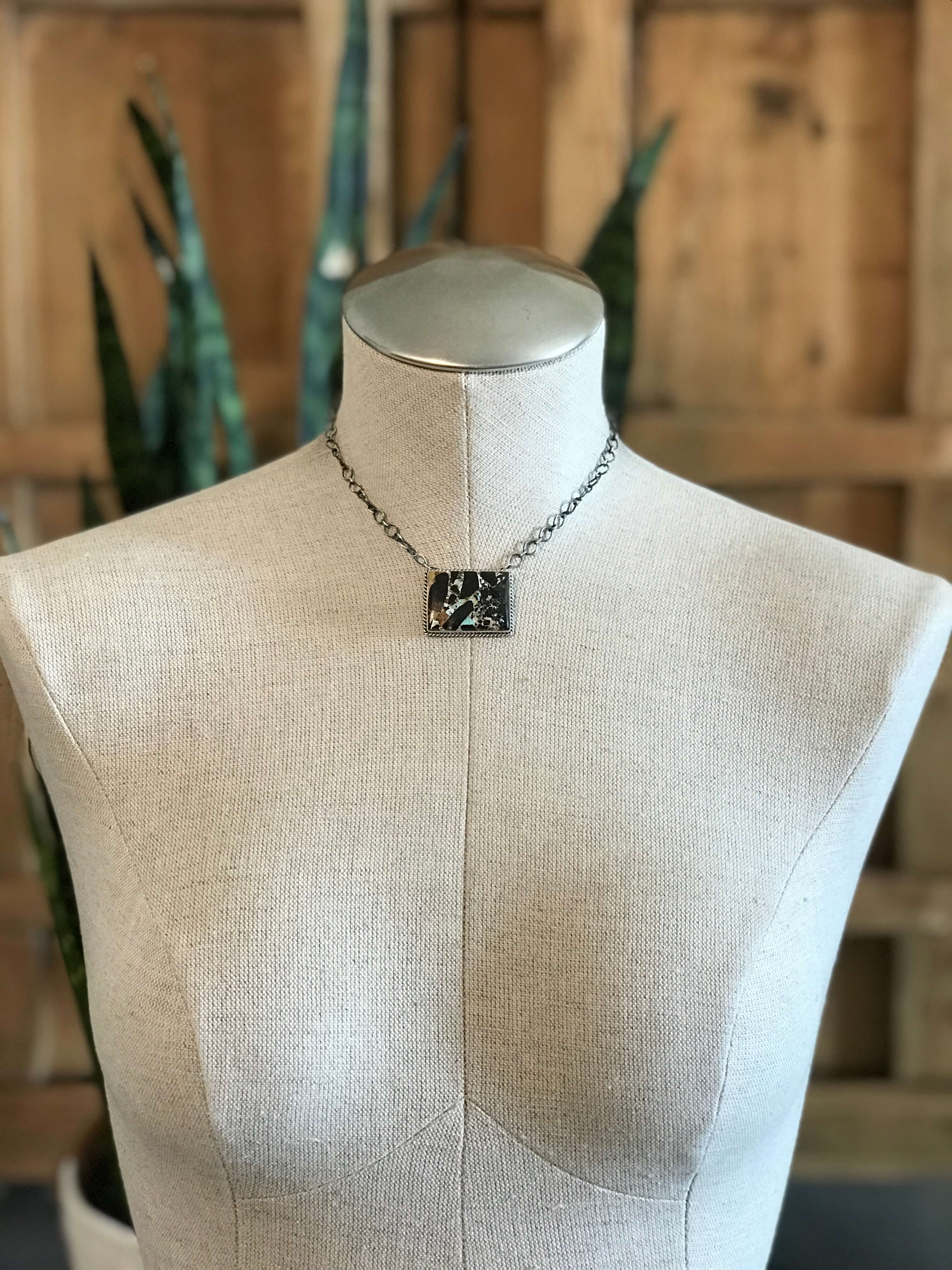 The Corvallis Black Jack Necklace, 2-Necklaces-Calli Co., Turquoise and Silver Jewelry, Native American Handmade, Zuni Tribe, Navajo Tribe, Brock Texas