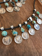 The Mercury Dime Pendants-Pendants-Calli Co., Turquoise and Silver Jewelry, Native American Handmade, Zuni Tribe, Navajo Tribe, Brock Texas