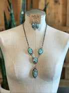 The Copeland Lariat Necklace Set, 11-Necklaces-Calli Co., Turquoise and Silver Jewelry, Native American Handmade, Zuni Tribe, Navajo Tribe, Brock Texas
