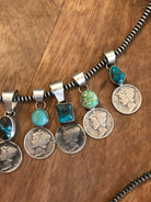 The Mercury Dime Pendants-Pendants-Calli Co., Turquoise and Silver Jewelry, Native American Handmade, Zuni Tribe, Navajo Tribe, Brock Texas