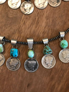 The Mercury Dime Pendants-Pendants-Calli Co., Turquoise and Silver Jewelry, Native American Handmade, Zuni Tribe, Navajo Tribe, Brock Texas