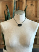 The Glenrio Black Jack Necklace, 2-Necklaces-Calli Co., Turquoise and Silver Jewelry, Native American Handmade, Zuni Tribe, Navajo Tribe, Brock Texas