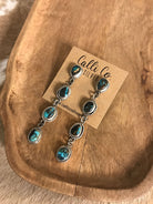The Josie Black Jack Earrings-Earrings-Calli Co., Turquoise and Silver Jewelry, Native American Handmade, Zuni Tribe, Navajo Tribe, Brock Texas