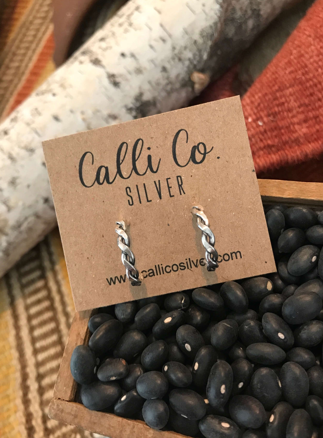 The Silverdors Hoop Earrings-Earrings-Calli Co., Turquoise and Silver Jewelry, Native American Handmade, Zuni Tribe, Navajo Tribe, Brock Texas