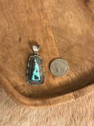 The Keams Black Jack Pendant-Pendants-Calli Co., Turquoise and Silver Jewelry, Native American Handmade, Zuni Tribe, Navajo Tribe, Brock Texas