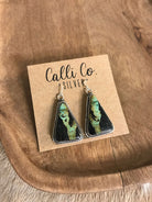 The Black Jack Dangles, 9 xx-Earrings-Calli Co., Turquoise and Silver Jewelry, Native American Handmade, Zuni Tribe, Navajo Tribe, Brock Texas