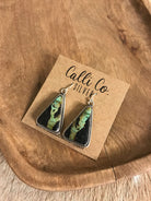 The Black Jack Dangles, 9 xx-Earrings-Calli Co., Turquoise and Silver Jewelry, Native American Handmade, Zuni Tribe, Navajo Tribe, Brock Texas