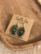 The Black Jack Dangles, 11-Earrings-Calli Co., Turquoise and Silver Jewelry, Native American Handmade, Zuni Tribe, Navajo Tribe, Brock Texas