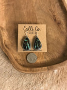 The Black Jack Dangles, 12 xx-Earrings-Calli Co., Turquoise and Silver Jewelry, Native American Handmade, Zuni Tribe, Navajo Tribe, Brock Texas