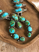 The Northvale Squash Blossom Necklace-Necklaces-Calli Co., Turquoise and Silver Jewelry, Native American Handmade, Zuni Tribe, Navajo Tribe, Brock Texas