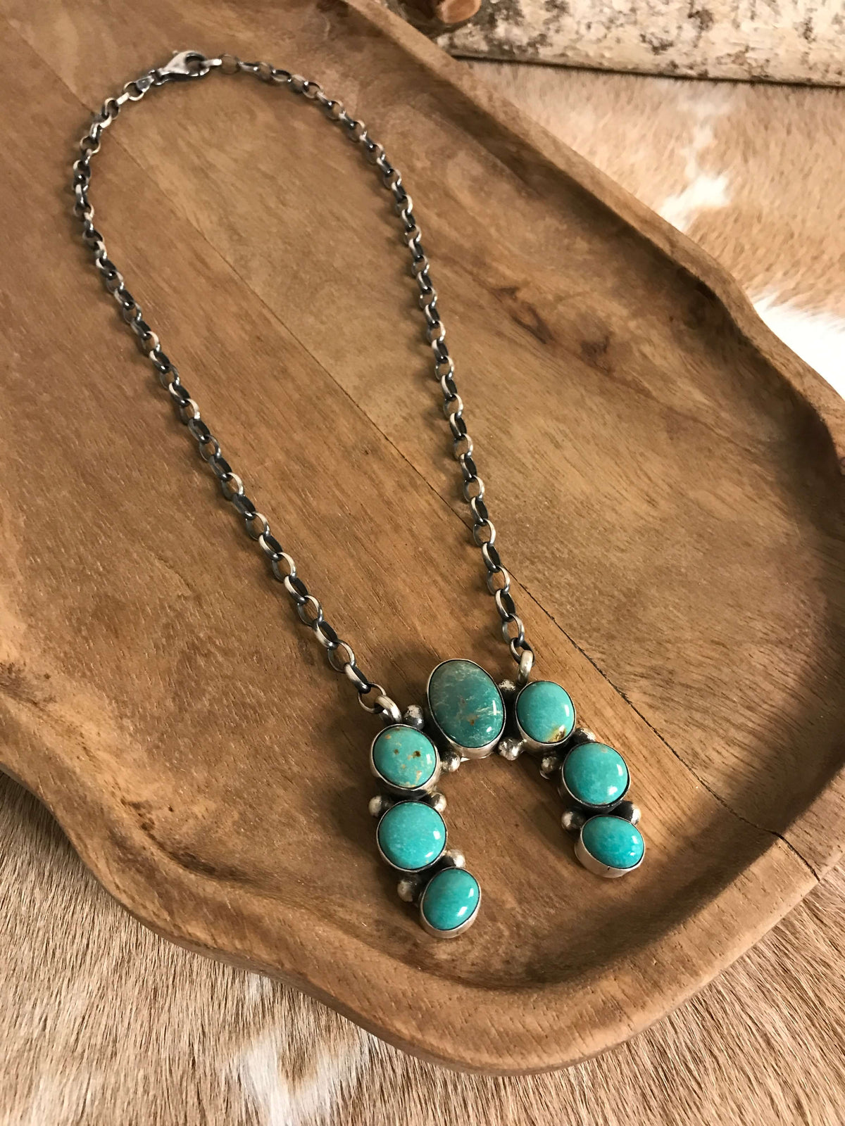 The Naja Necklace, 10-Necklaces-Calli Co., Turquoise and Silver Jewelry, Native American Handmade, Zuni Tribe, Navajo Tribe, Brock Texas