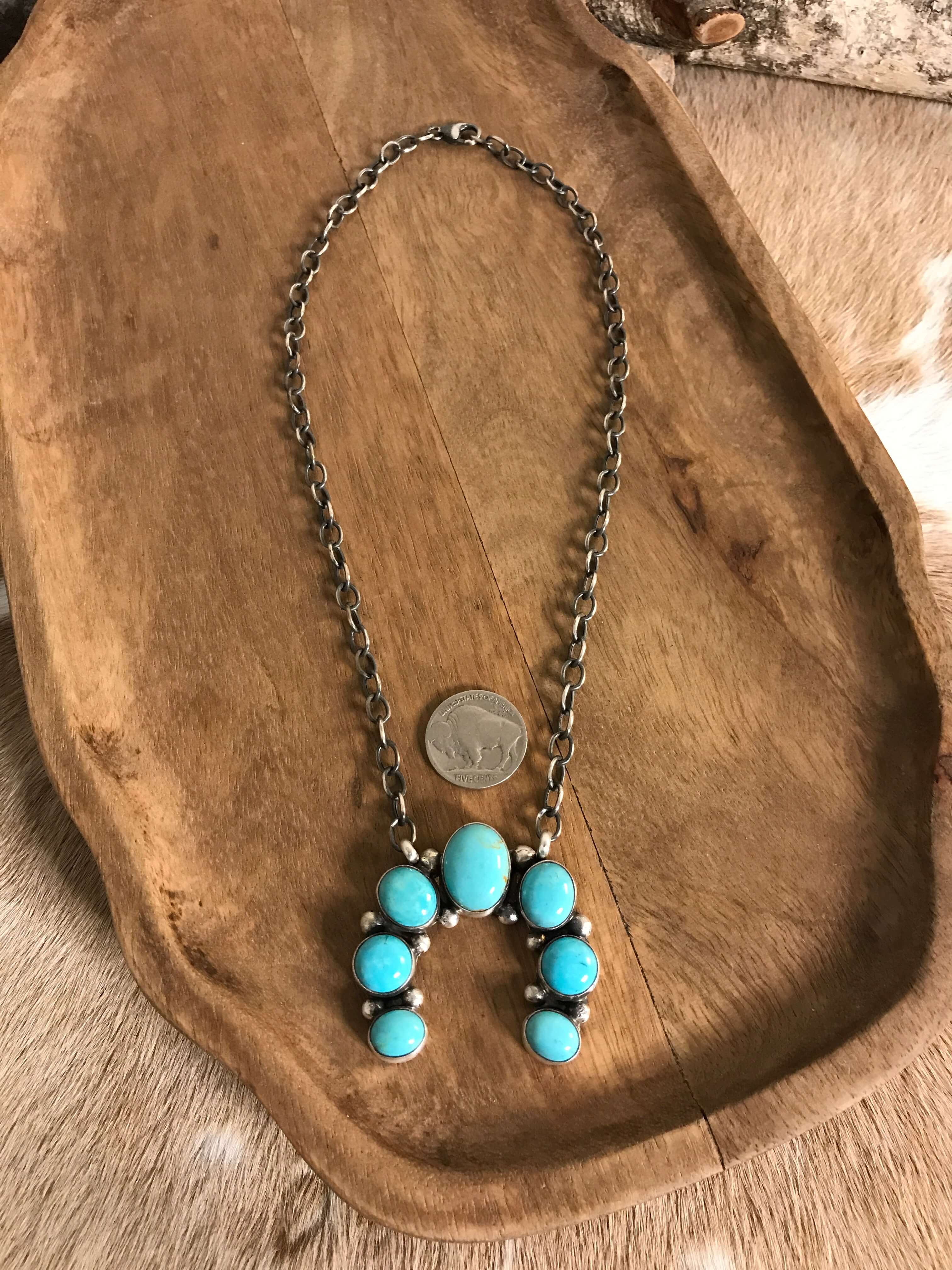 The Naja Necklace, 14-Necklaces-Calli Co., Turquoise and Silver Jewelry, Native American Handmade, Zuni Tribe, Navajo Tribe, Brock Texas