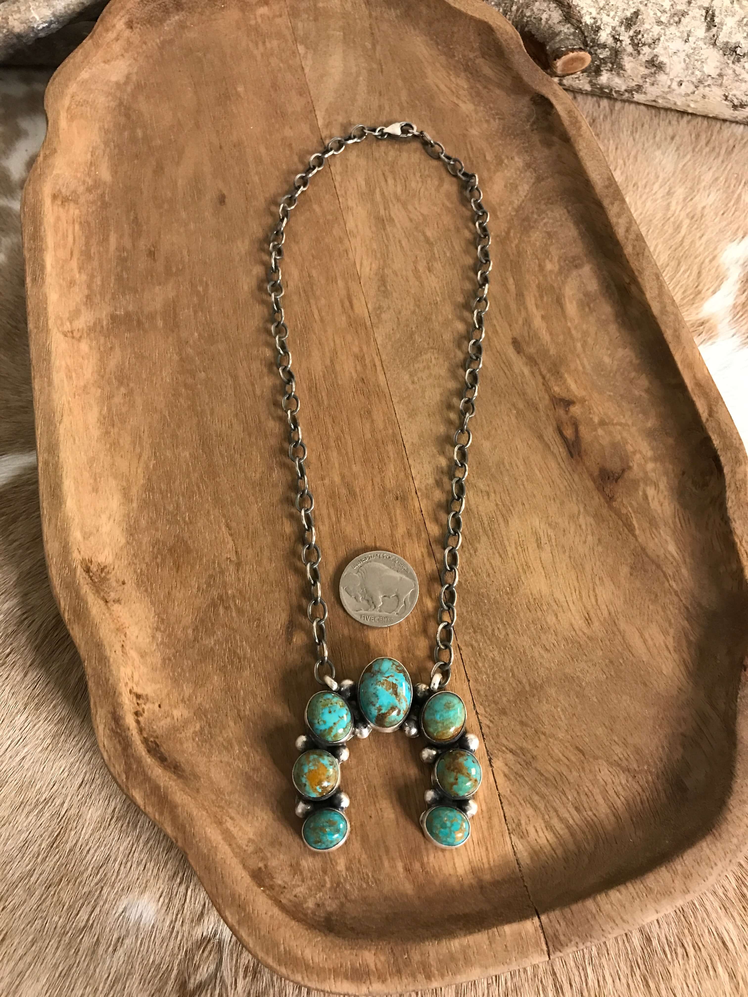 The Naja Necklace, 18-Necklaces-Calli Co., Turquoise and Silver Jewelry, Native American Handmade, Zuni Tribe, Navajo Tribe, Brock Texas
