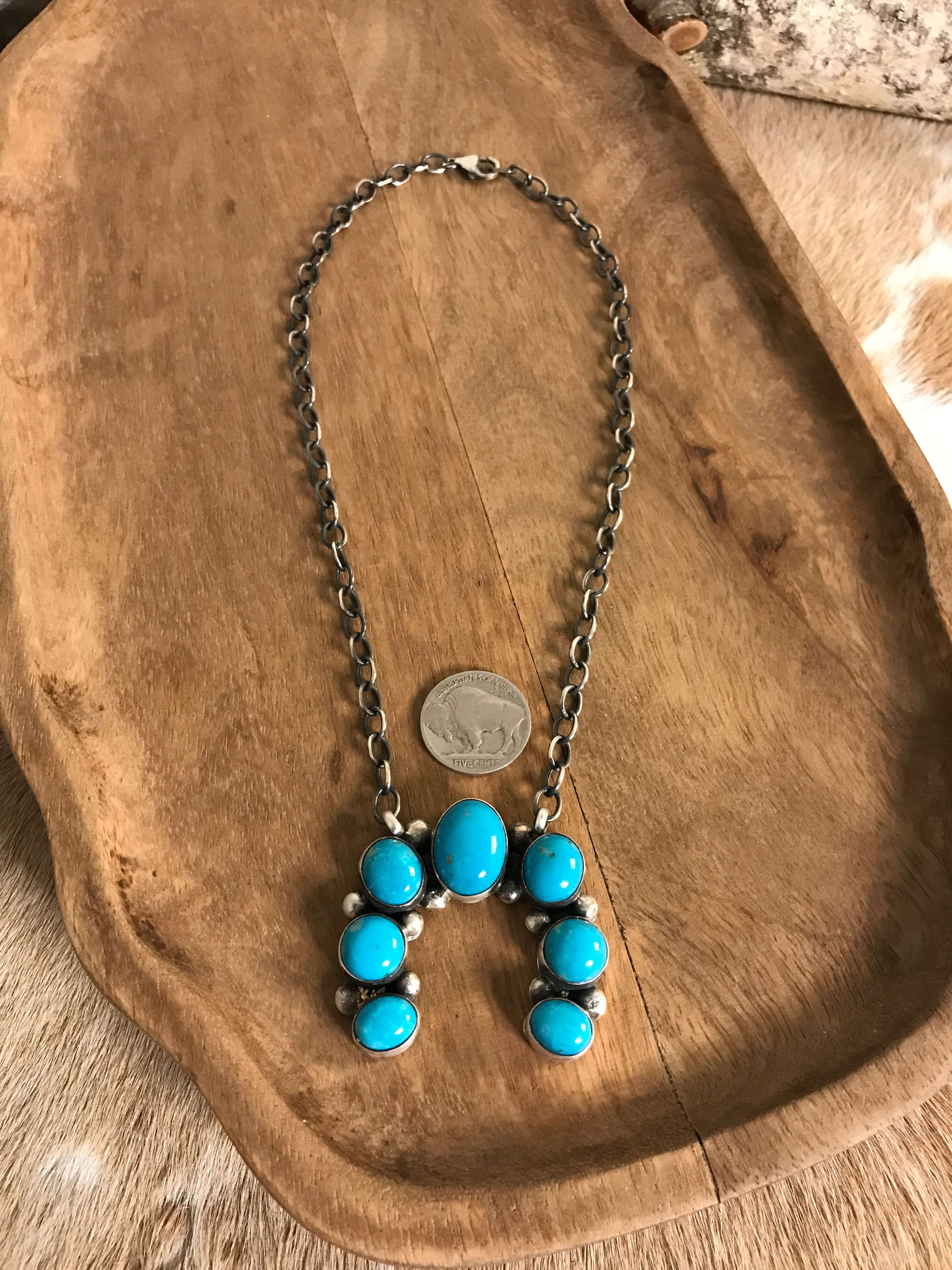 The Naja Necklace, 19-Necklaces-Calli Co., Turquoise and Silver Jewelry, Native American Handmade, Zuni Tribe, Navajo Tribe, Brock Texas