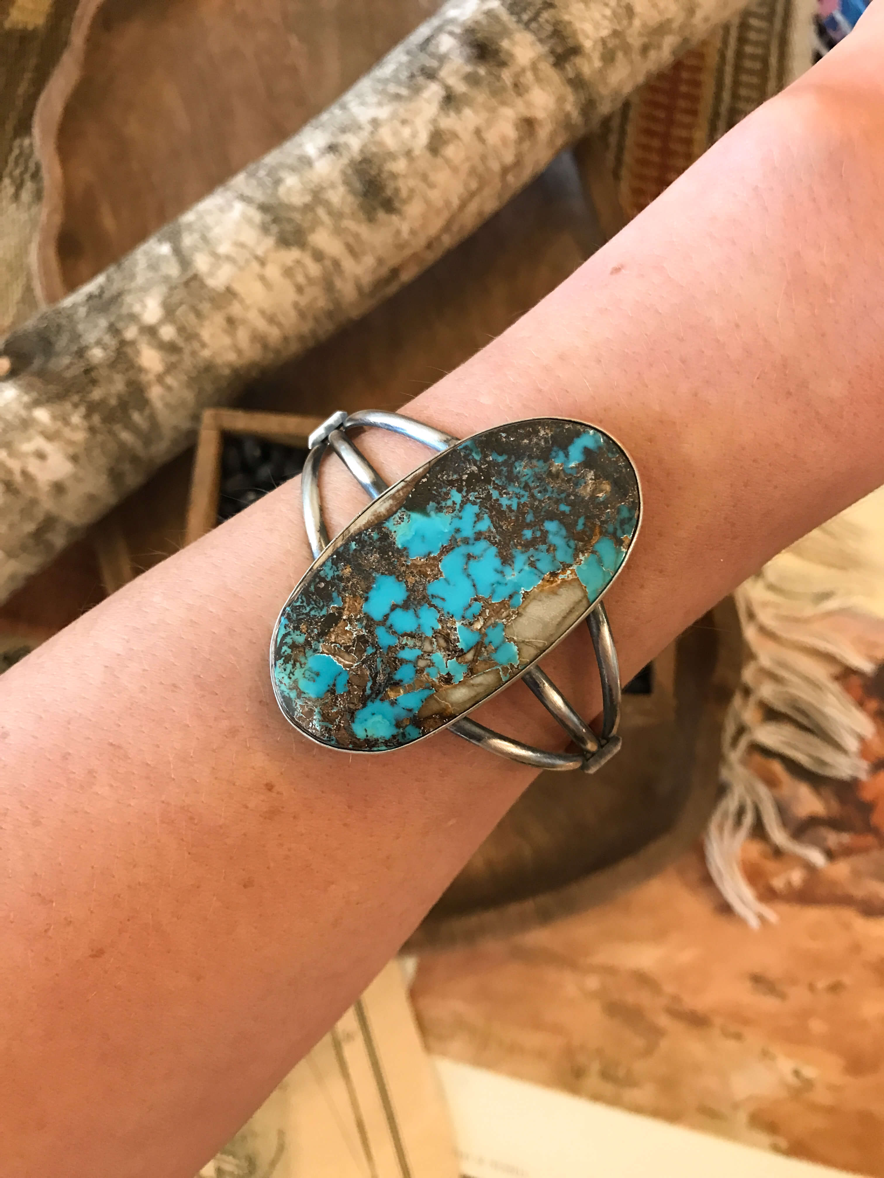 The Wenatchee Turquoise Cuff-Bracelets & Cuffs-Calli Co., Turquoise and Silver Jewelry, Native American Handmade, Zuni Tribe, Navajo Tribe, Brock Texas